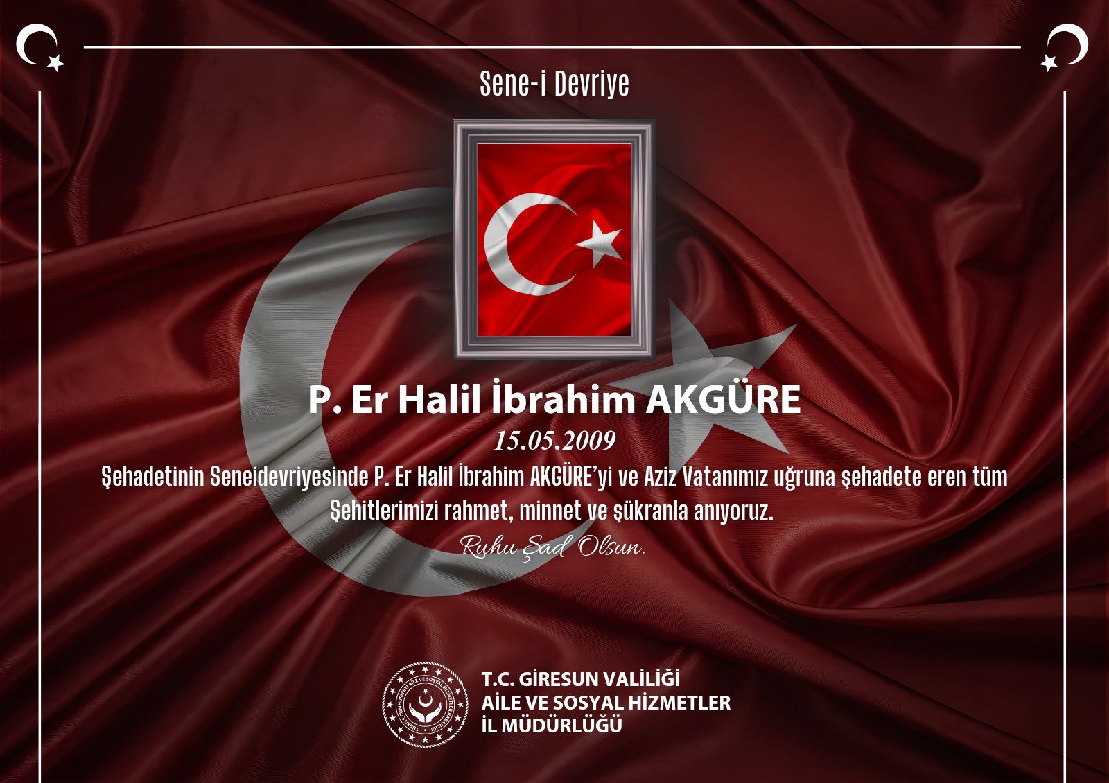 Kahraman Şehidimiz P. Er HALİL İBRAHİM AKGÜRE’yi Saygı, Rahmet ve Minnetle Anıyoruz