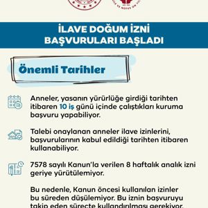 İlave 8 Haftalık Analık İzni  - fotoğraf 1
