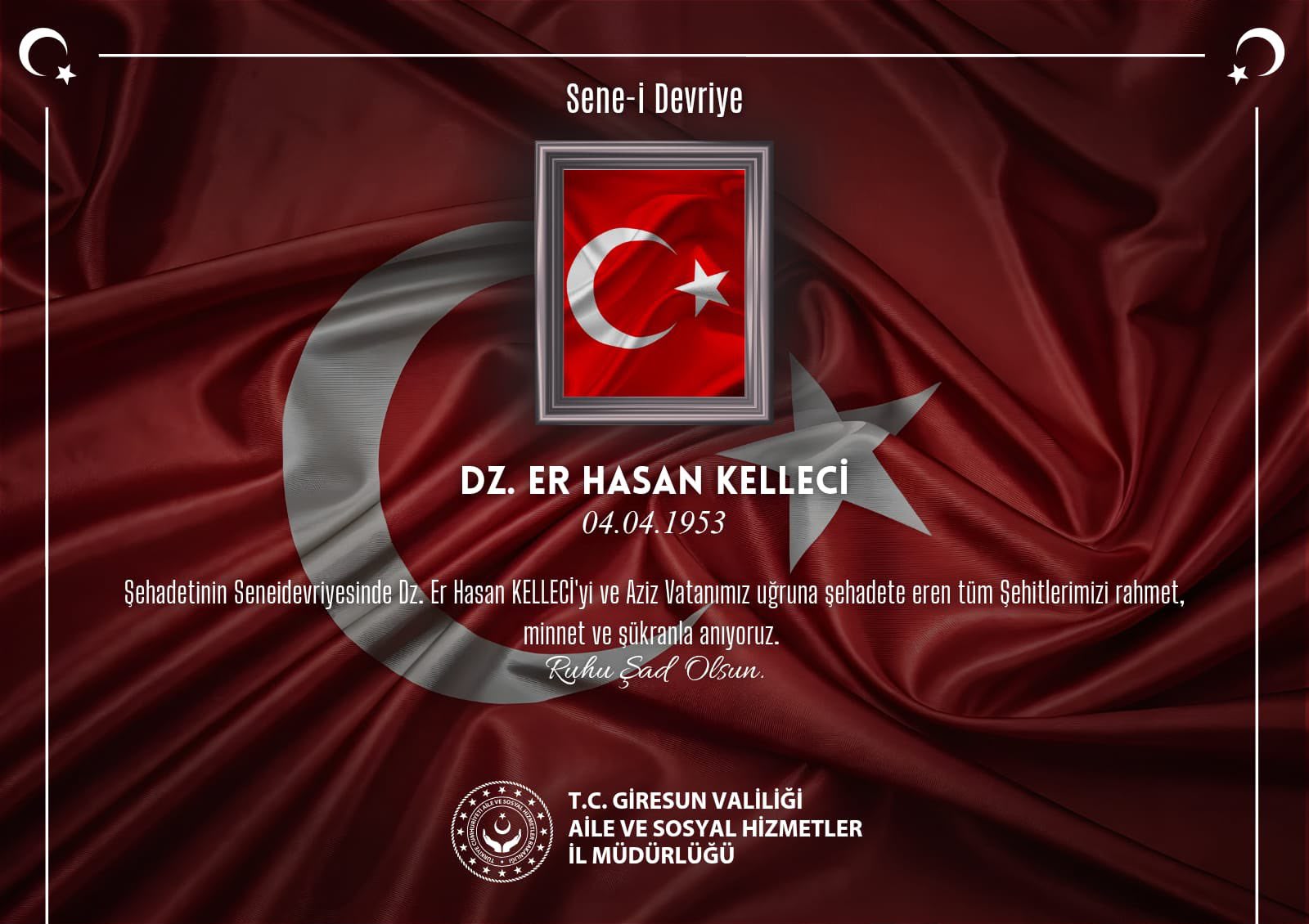 Kahraman Şehidimiz Dz. Er Hasan KELLECİ’yi Rahmet, Minnet ve Şükranla Anıyoruz