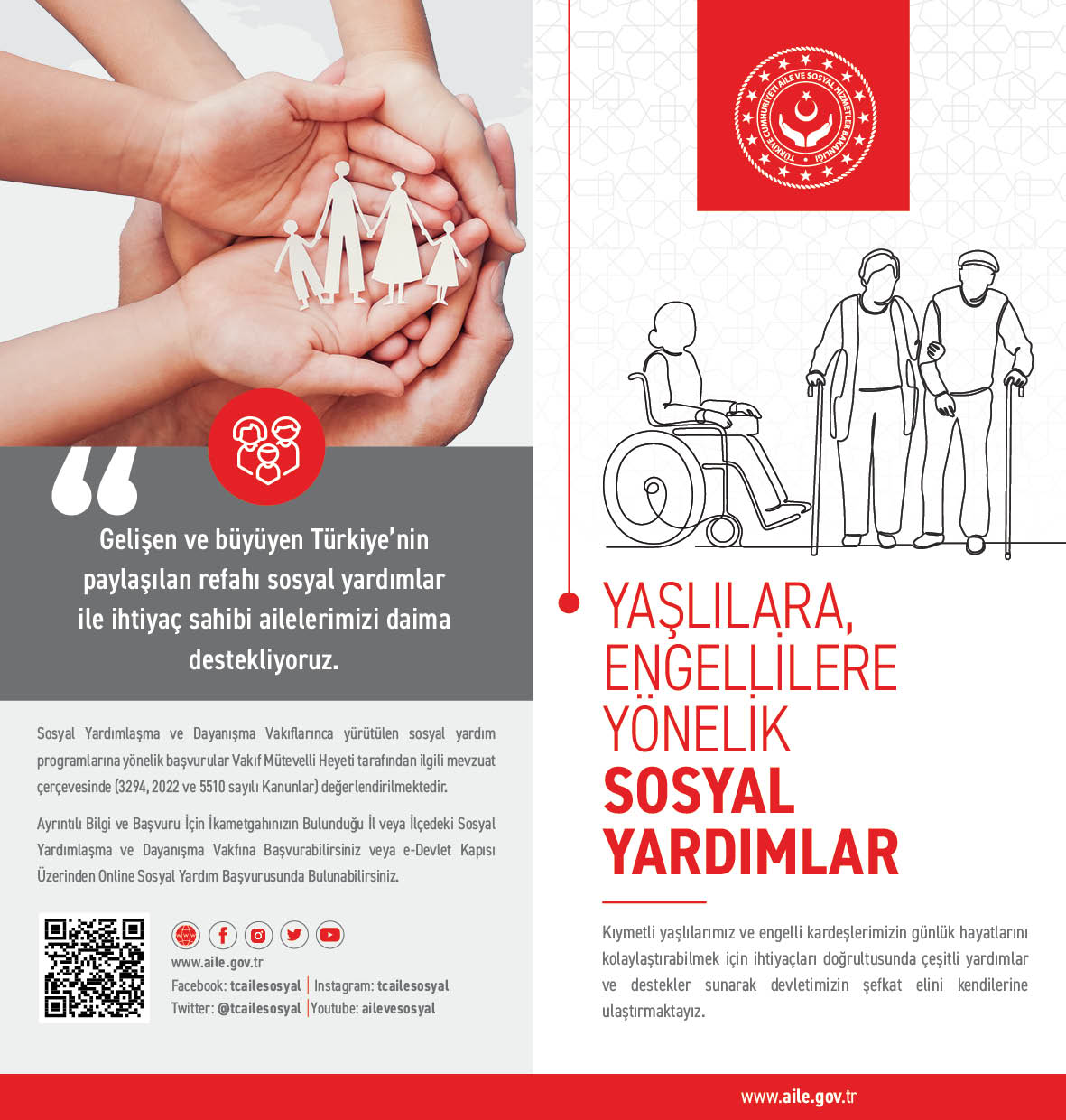 Yaşlılara, Engellilere Yönelik Sosyal Yardımlar