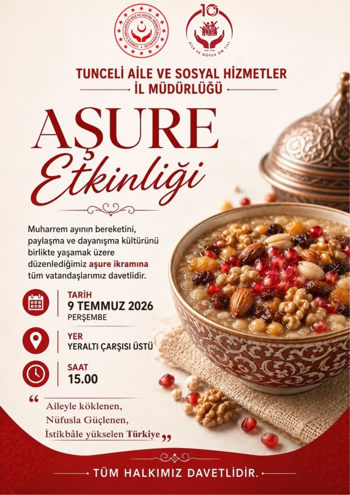 Aşure İkramımıza Davetlisiniz