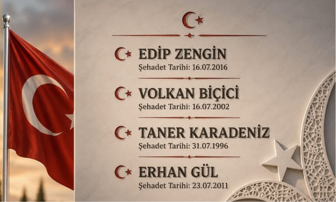 Aziz Şehitlerimiz Kur’an-ı Kerim Tilavetiyle Anıldı