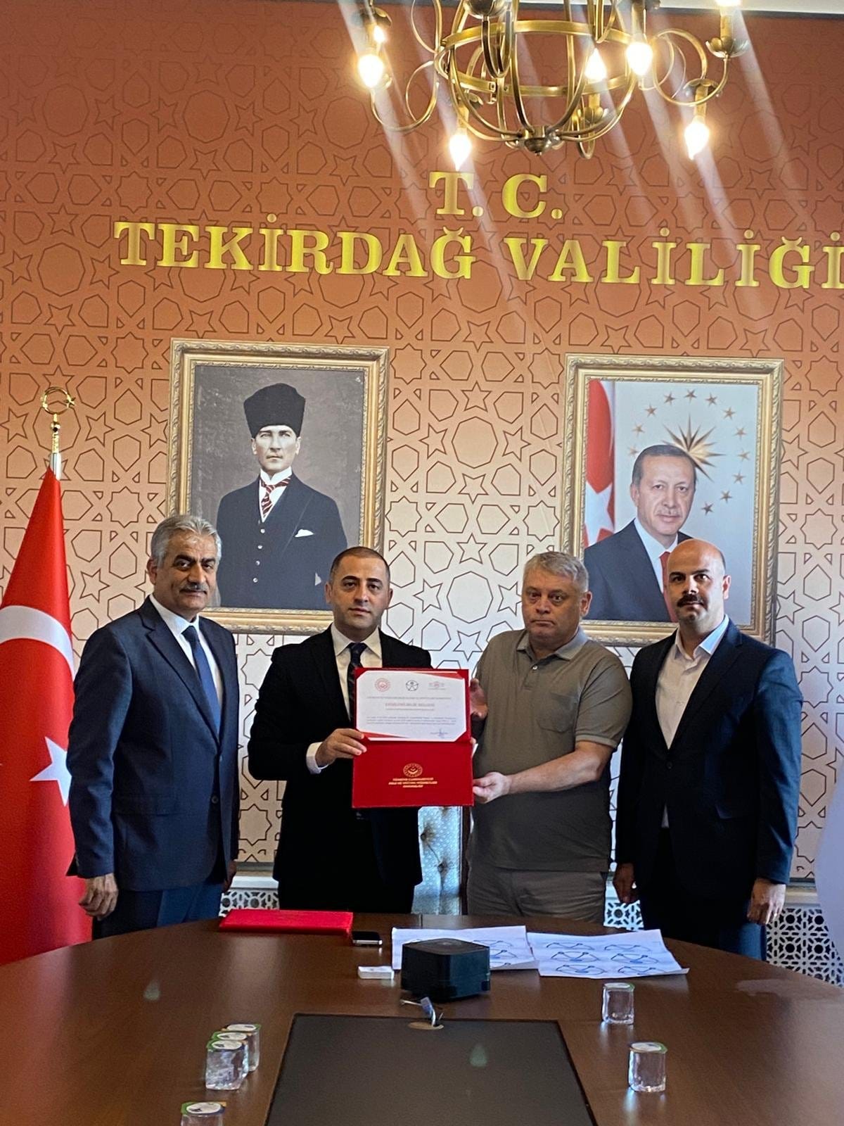 Tekirdağ Büyükşehir Belediyesine Ait 10 Toplu Taşıma Aracına Erişilebilirlik Belgesi Takdim Edildi