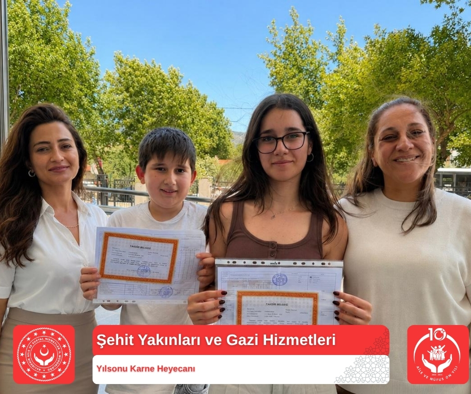 Şehit Yakını Ailemizin Çocuklarının Karne Sevincine Ortak Olundu