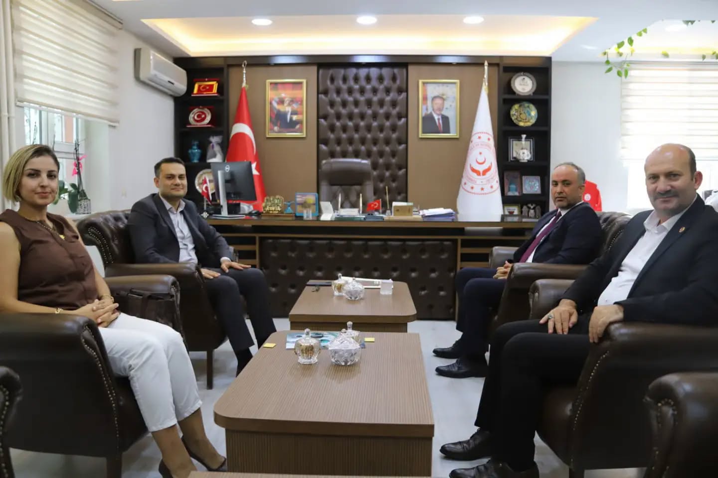 Sarayönü Kaymakamı Sayın Abdullah Hüzeyfe Çakmak, Sarayönü Belediye Başkanı Sayın Necati Koç İl Müdürümüz Arif Topal'ı Makamında Ziyaret Etti