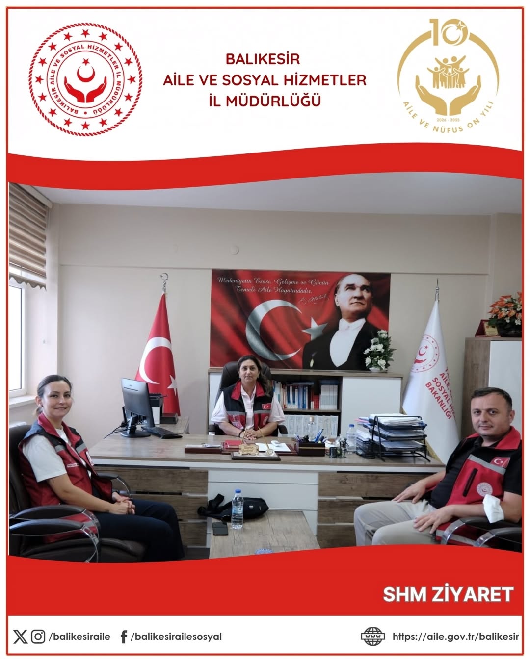 İl Müdürümüz Sayın Emine BÖÇKÜN’den Ayvalık Sosyal Hizmet Merkezi Müdürlüğümüze Ziyaret