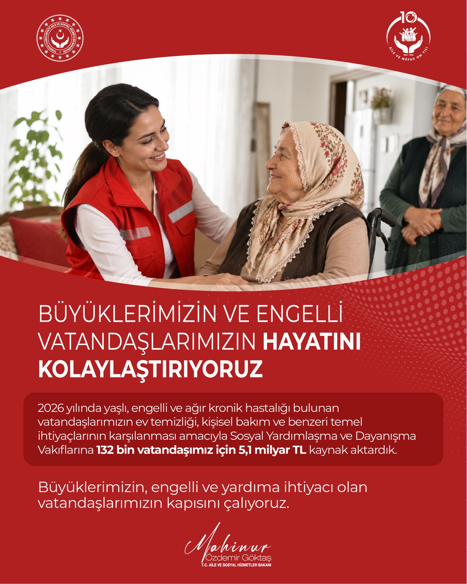 Ulusal Vefa Programımızla Büyüklerimizin Yanındayız