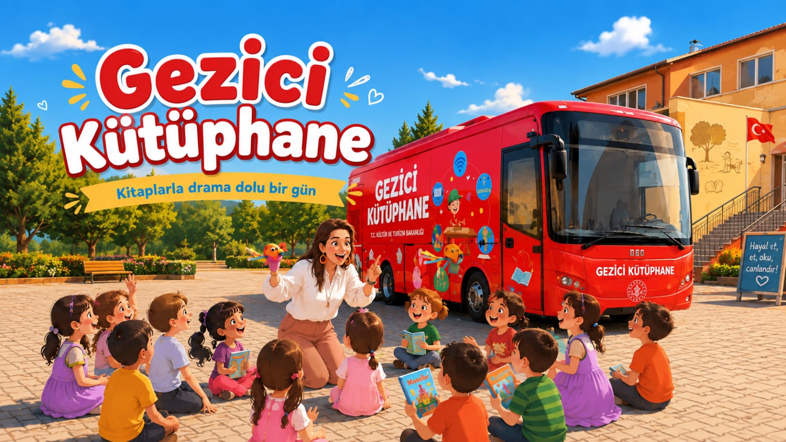 Çocuklarımız Gezici Kütüphane ile Kitapların Dünyasını Keşfetti
