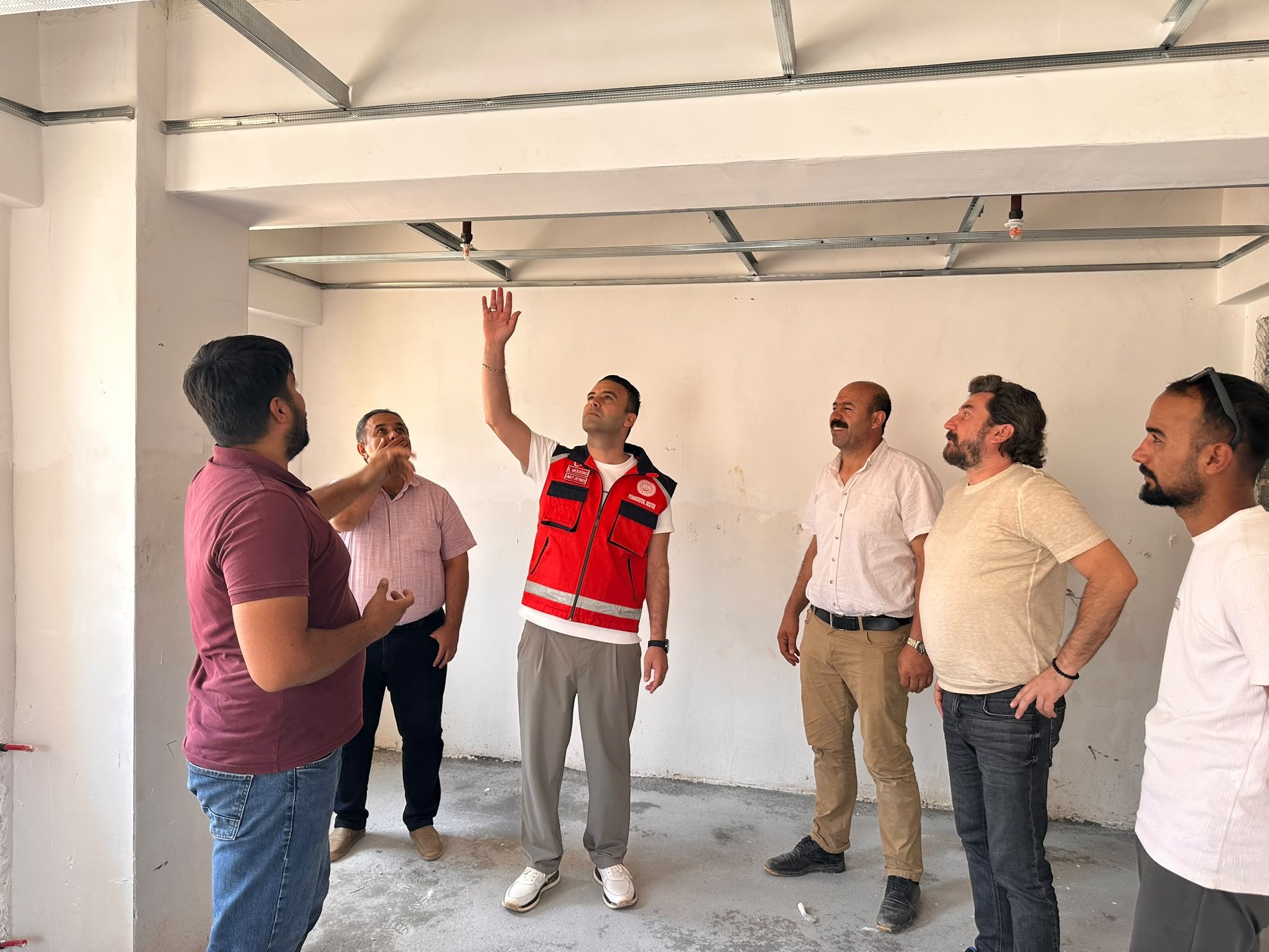 Kolejtepe'de Yapımı Devam Eden Çocuk Kuruluşları İnşaatlarında İncelemelerde Bulunuldu