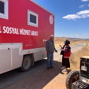 Yerinde Sosyal Hizmet Programı kapsamında, Mobil Sosyal Hizmet aracı ile köylerimize ziyaret gerçekleştirdi. - fotoğraf 3