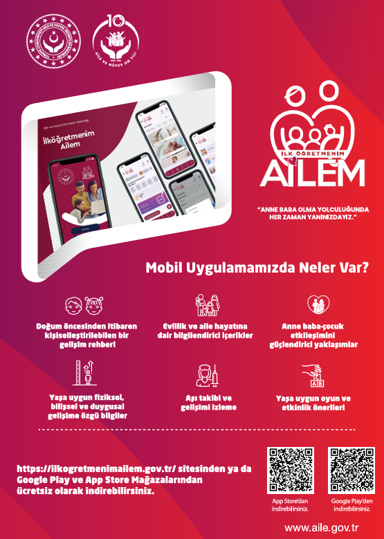 İlk Öğretmenim Ailem Mobil Uygulaması  Geliştirilmiştir, Mobil Uygulamamızda Neler Var