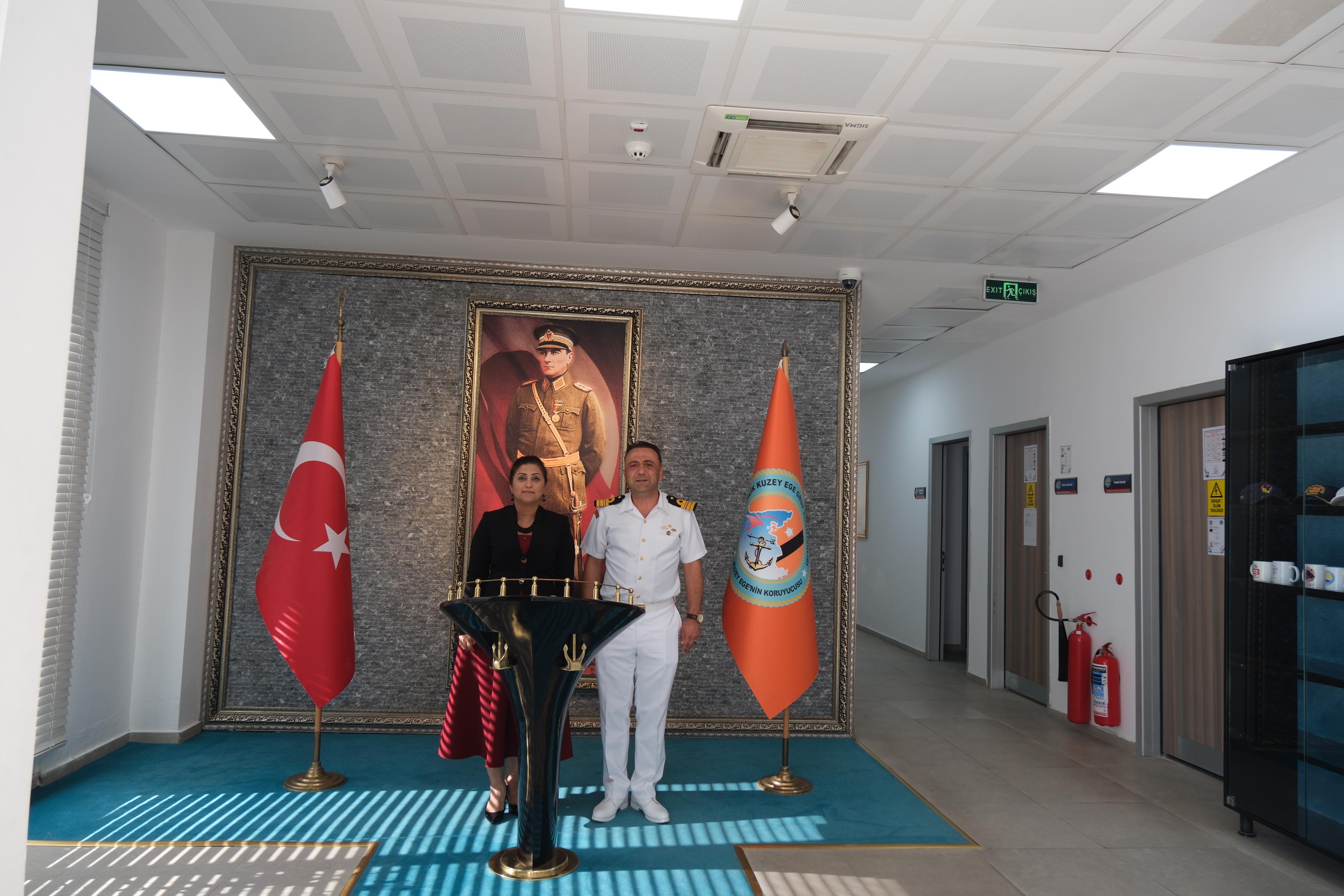 İl Müdürümüz Emine BÖÇKÜN’den Sahil Güvenlik Kuzey Ege Grup Komutanlığına Ziyaret