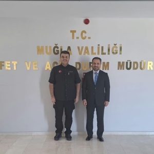 İl Müdürümüz Mahmut SELÇUK, AFAD İl Müdürü Elvan KAYA’yı makamında ziyaret etti. - fotoğraf 1