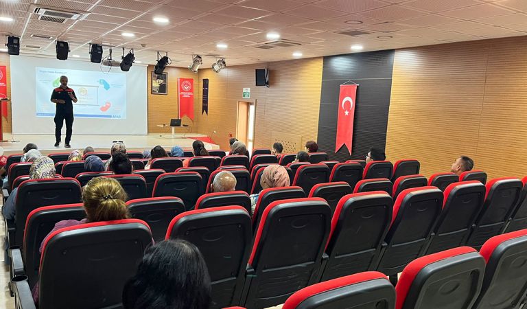 Kadına Yönelik Şiddetle Mücadele İl Eylem Planı kapsamında; “Afet Farkındalık Eğitimi” gerçekleştirildi.