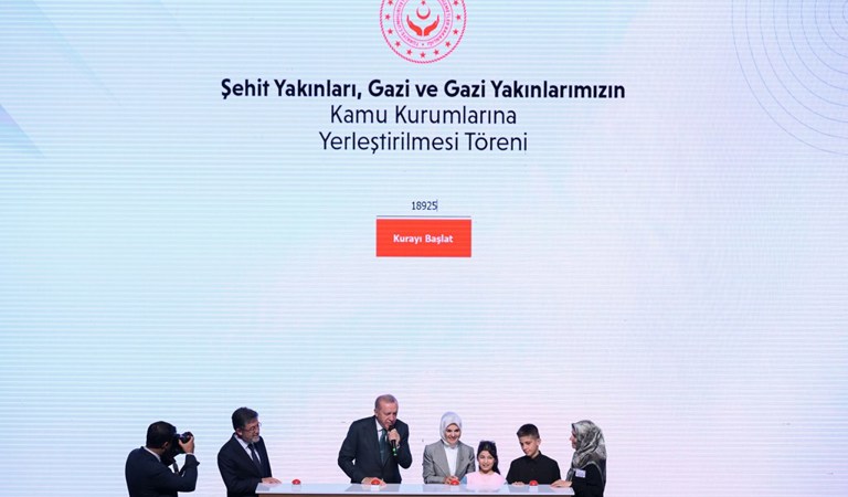 Gaziler Günü vesilesiyle 571 şehit yakını, gazi ve gazi yakınının kamuya ataması yapılacak