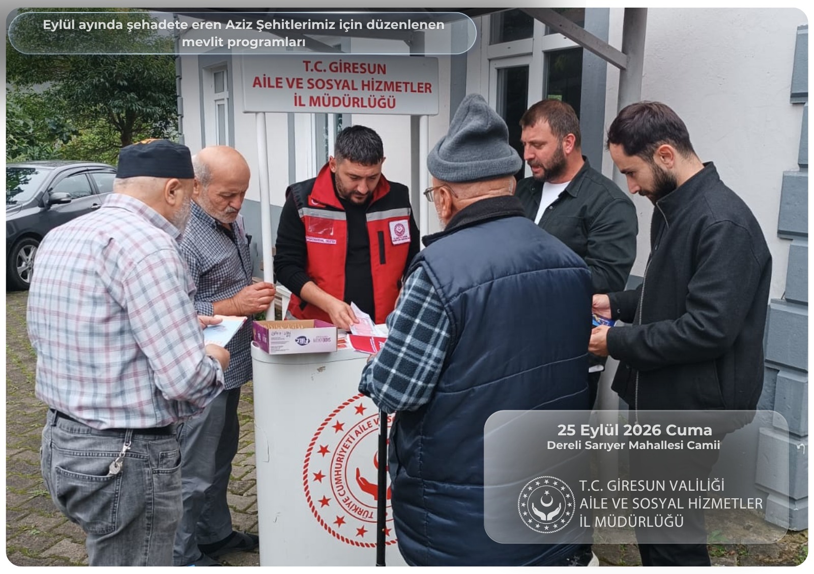 Dereli Sarıyer Mahallesi Camii’nde Mevlit Programı Düzenlendi