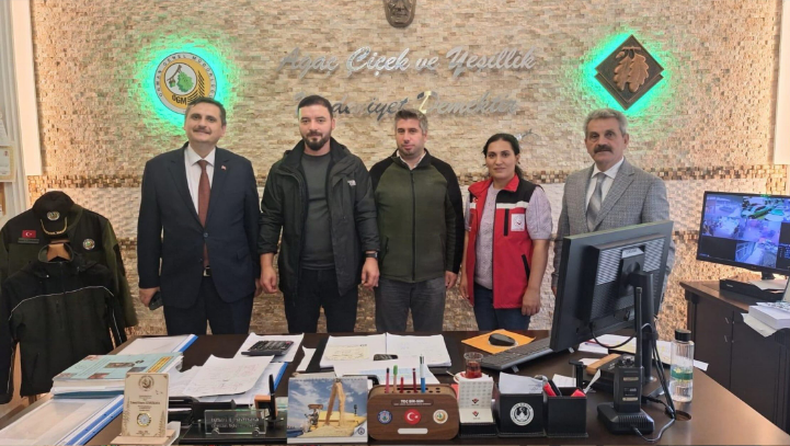 Gazimiz Birol Maden Çalıştığı Orman İşletme Şefliğinde Ziyaret Edildi.
