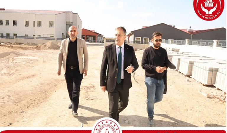 İl Müdürümüz Sn. Vefa Akdoğan Yapımı Devam Eden Sosyal Hizmet Kampüsünü Ziyaret Etti