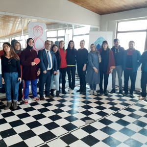 8 Mart Dünya Emekçi Kadınlar Günü nedeniyle düzenlenen etkinlikler kapsamında, “Geleneksel 2. Kurumlar Arası Kadınlar Masa Tenisi Turnuvası” gerçekleştirildi. - fotoğraf 2