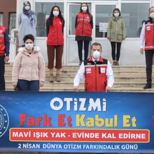Otizme Mavi Işık Yak. Evde Kal Edirne - fotoğraf 1