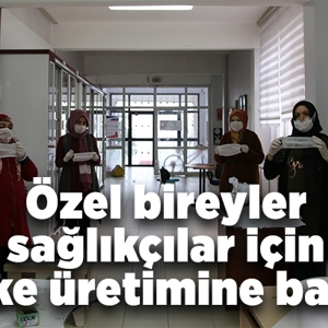 Özel bireyler sağlıkçılar için maske üretimine başladı - fotoğraf 2