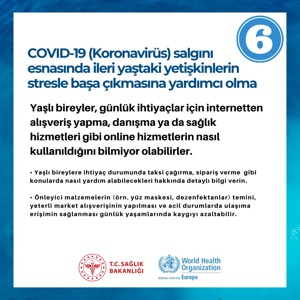 COVID-19 (Koronavirüs) salgını esnasında yaşlıların stresle başa çıkmasına yardımcı olma - fotoğraf 6