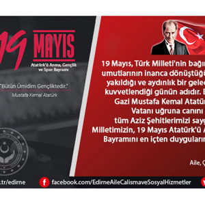 İl Müdürümüz Bilgin ÖZBAŞ'ın 19 Mayıs Atatürk'ü Anma, Gençlik ve Spor Bayramı Mesajı - fotoğraf 1