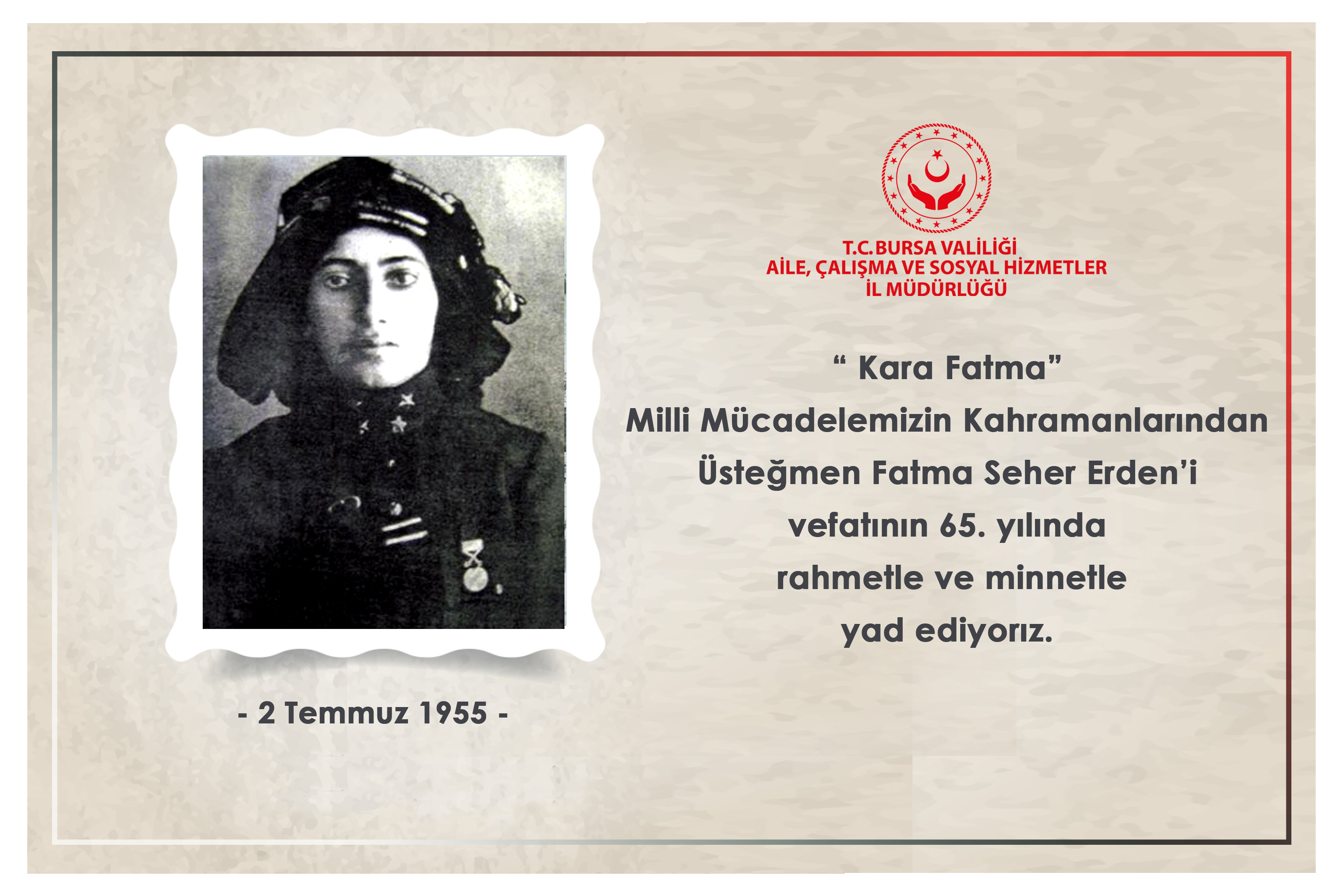 Fatma Seher ERDEN’ i Rahmet ve Minnetle Yâd Ediyoruz.