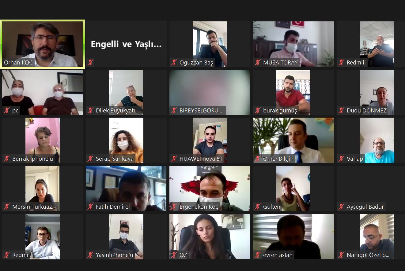 Covid-19 Tedbirleri Kapsamında Özel Engelli Bakım Merkezleri ile Online Toplantı Yapıldı
