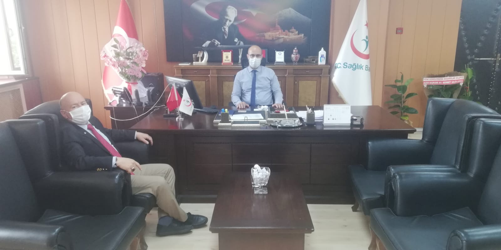 İL MÜDÜRÜMÜZDEN, İL SAĞLIK MÜDÜRÜMÜZE HAYIRLI OLSUN ZİYARETİ