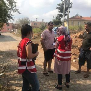 Meslek Elemanlarımız Tarafından Yangından Etkilenen Vatandaşlarımıza Hane Ziyaretleri Gerçekleştirildi. - fotoğraf 1