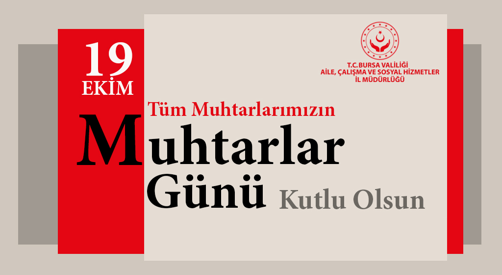 19 Ekim Muhtarlar Günü Kutlu Olsun