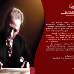  İl Müdürümüz Muhammet MERMER’in “10 Kasım Atatürk’ü Anma Günü’’ Mesajı - fotoğraf 1