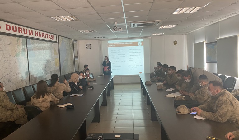 Dörtyol Jandarma Karakol Komutanlığı'na "Kadına Yönelik Şiddetle Mücadele"  Konulu Seminer Verildi.