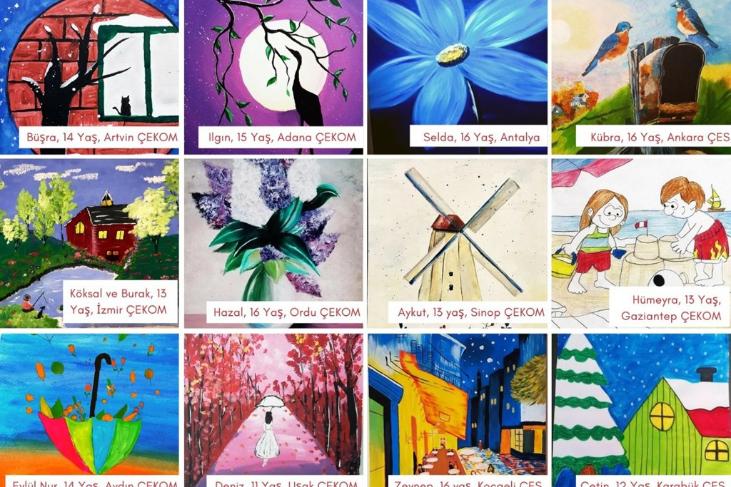 The Paintings by Children Under State Protection Decorated 2021 Calendars
