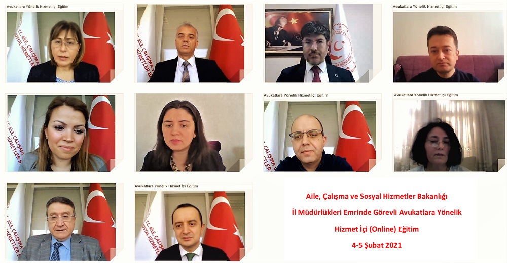 Genel Müdürlüğümüz Tarafından Eğitim ve Yayın Dairesi Başkanlığı İşbirliği ile Bakanlığımız AÇSH İl Müdürlükleri Emrinde Görevli Avukatlarımıza Yönelik “Hizmet İçi Eğitim Programı” Düzenlenmiştir. 