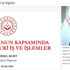 Genel Müdürlüğümüz Tarafından Eğitim ve Yayın Dairesi Başkanlığı İşbirliği ile Bakanlığımız AÇSH İl Müdürlükleri Emrinde Görevli Avukatlarımıza Yönelik “Hizmet İçi Eğitim Programı” Düzenlenmiştir.  - fotoğraf 8