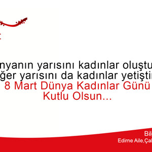 İl Müdürümüz Bilgin ÖZBAŞ’ın 8 Mart Dünya Kadınlar Günü Mesajı  - fotoğraf 1