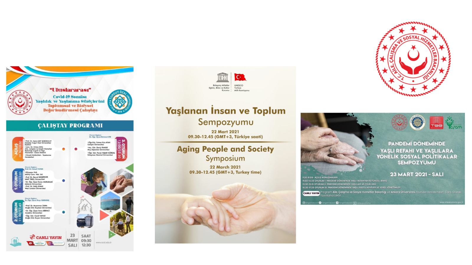 18-24 Mart Yaşlılar Haftası Kapsamında İki Sempozyum ve Bir Çalıştay Gerçekleştirildi 