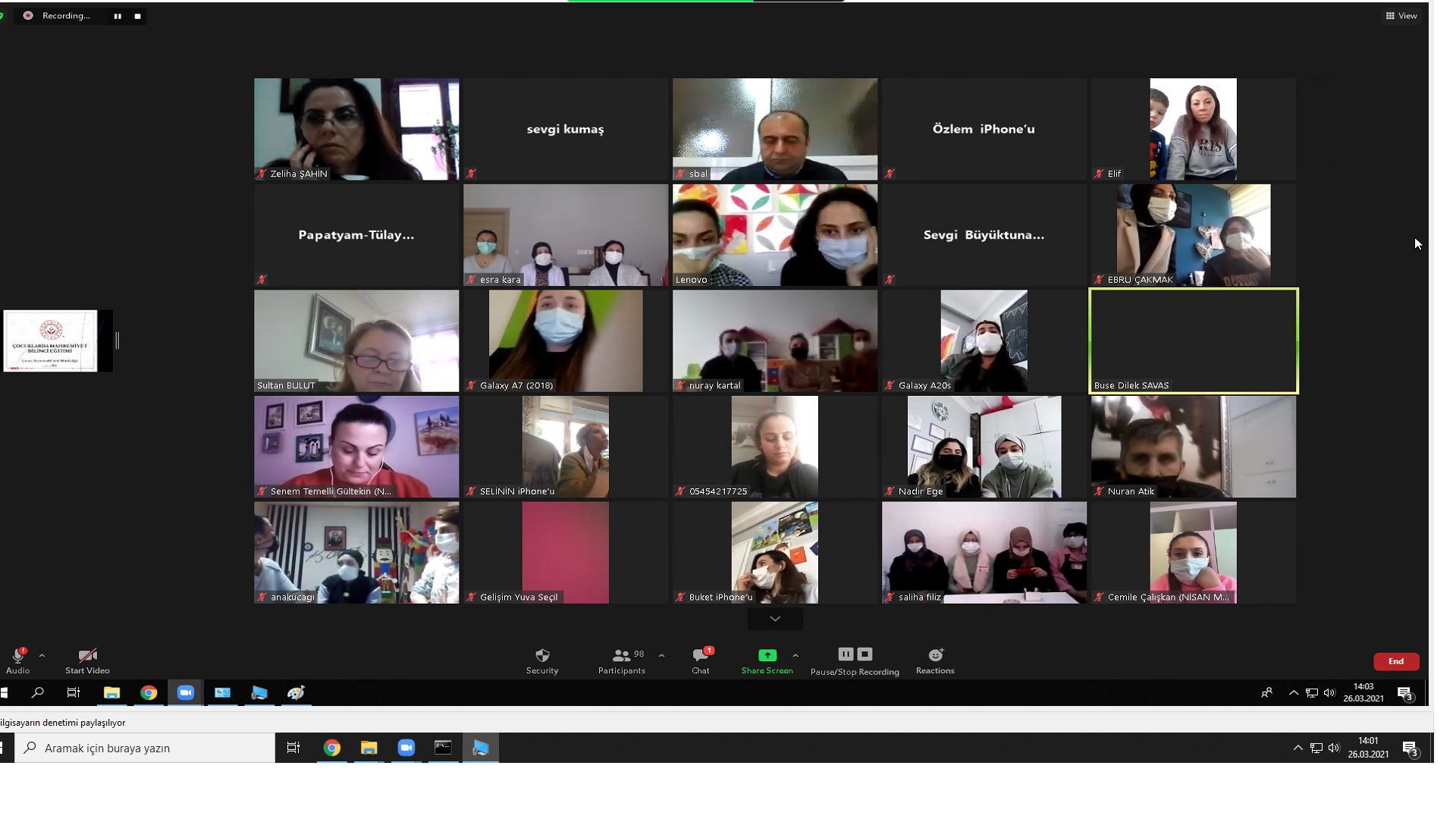 Çocukları Dijital Risklerden Korunmak için Eğitimi Verildi
