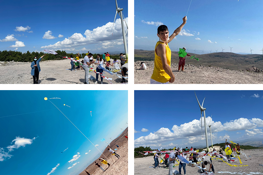 Çocuklar Uçurtma Etkinliğinde Bir Araya Geldi