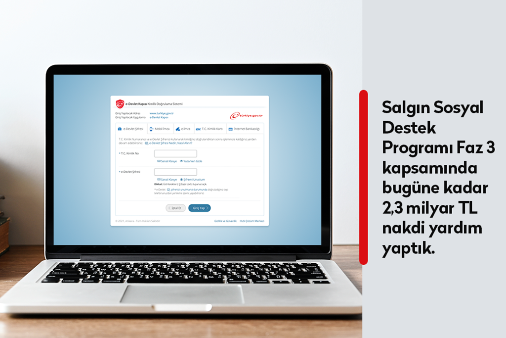 Bakanımız Sayın Derya Yanık: “Salgın Sosyal Destek Programı Faz 3 kapsamında bugüne kadar 2,3 milyar TL nakdi yardım yaptık”