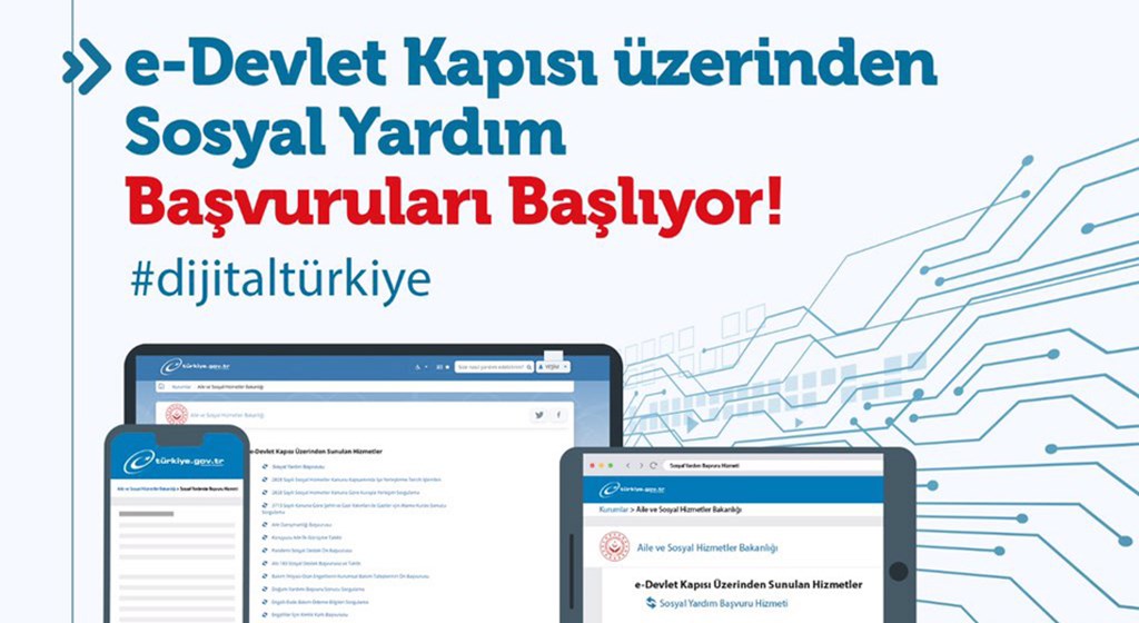 Sosyal yardım başvuruları e-Devlet Kapısı üzerinden yapılabilecek.