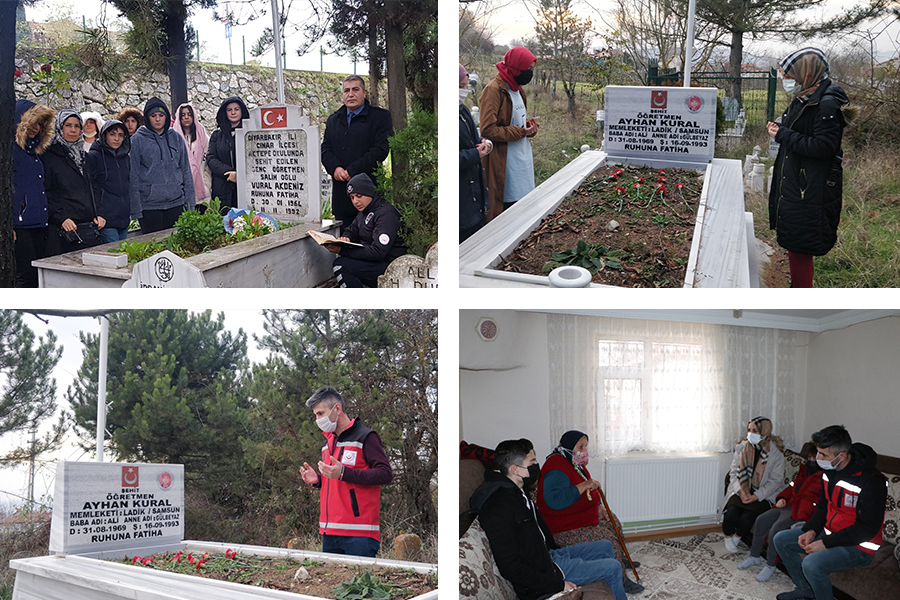 Şehit Öğretmenlerimizin Kabirleri Ziyaret Edildi