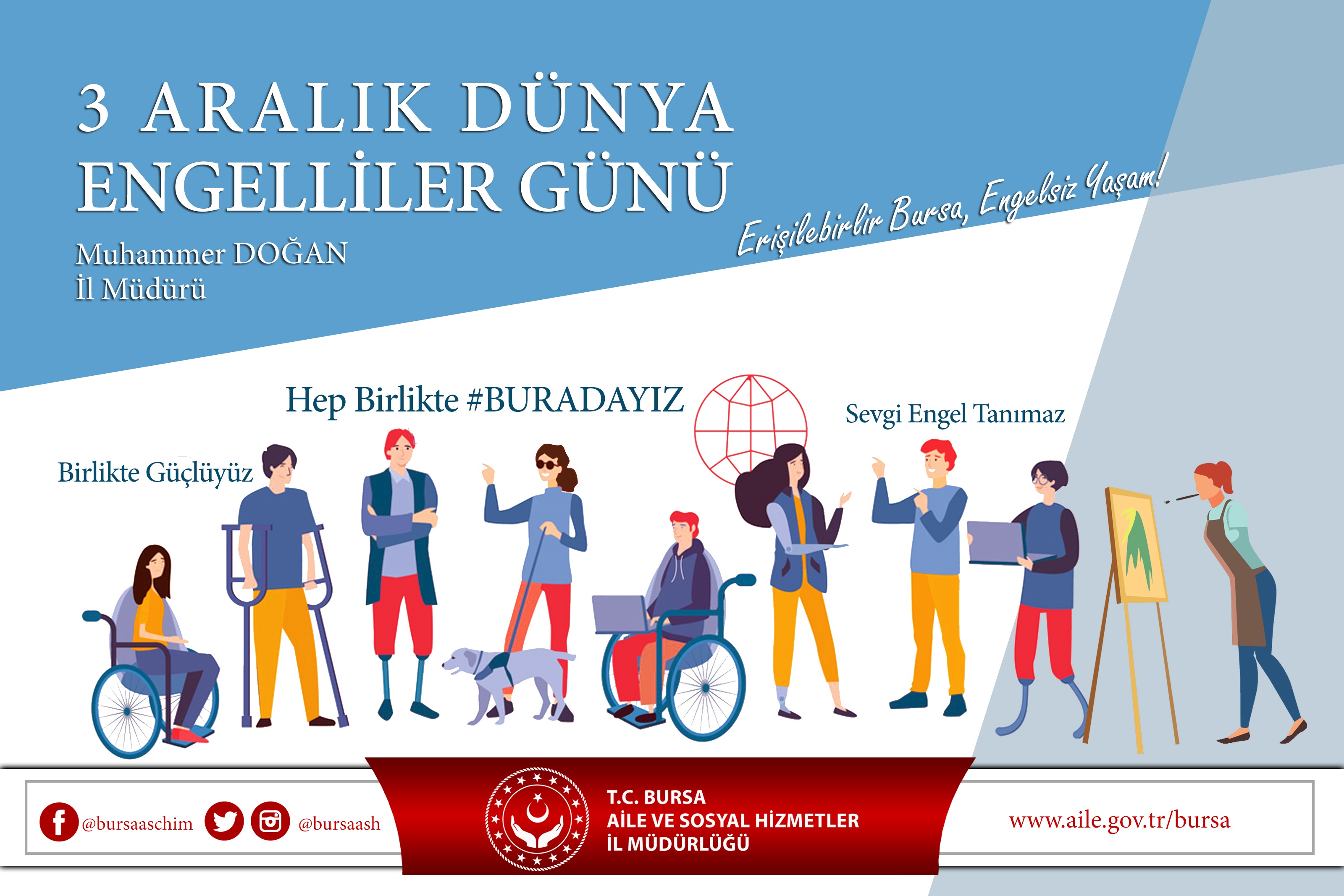 İl Müdürümüz Muhammer DOĞAN'ın 3 Aralık Dünya Engelliler Günü Mesajı