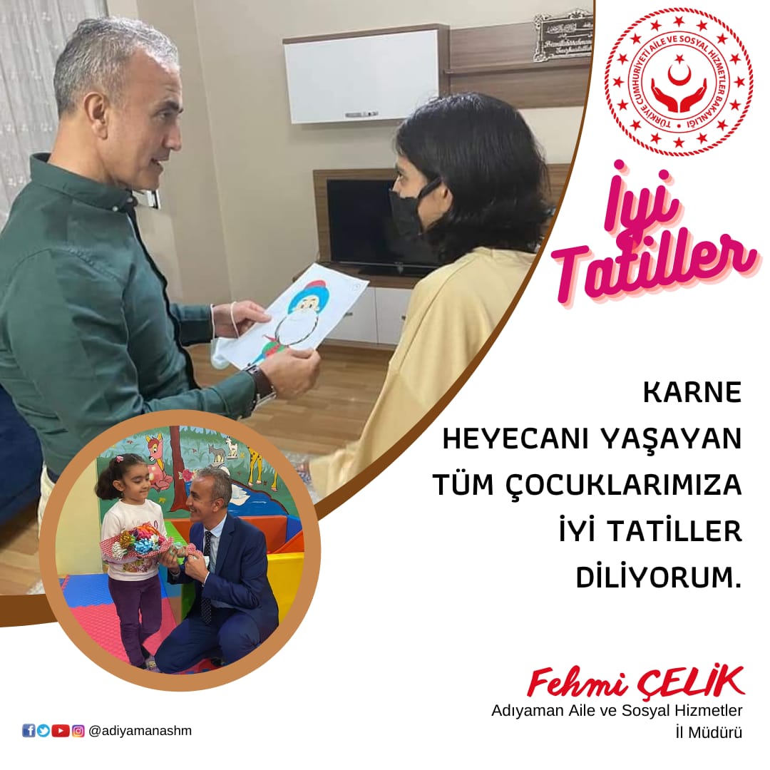 İl Müdürümüz Sayın Fehmi ÇELİK'in Yarıyıl Tatili Mesajı