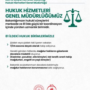Hukuk Hizmetleri Genel Müdürlüğü, Merkez Ve 81 İlde Hukuki Süreçleri Koordine Ediyor - fotoğraf 1