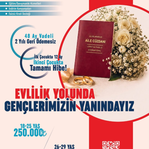 Evlenecek Gençlerin Desteklenmesi Projesi İle Genç Evlililerin Desteklenmesi Hedeflenmektedir. - fotoğraf 1